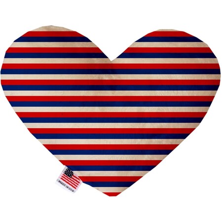 Mirage Pet Products 8 in. Patriotic Stripes Heart Dog Toy 1142-TYHT8